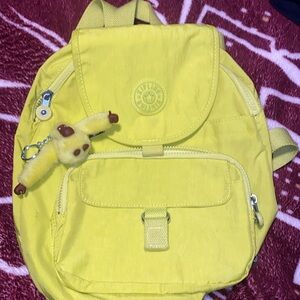 Kipling lime green backpack small perfect for essentials , school